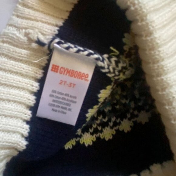 Gymboree Boys Fair isle Pom Beanie/Winter Knit Hat-Multicolor-2T/3T-GUC - Picture 3 of 3